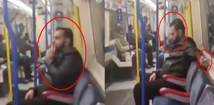 Smoking by a man at the carriage leaves fellow passengers fuming