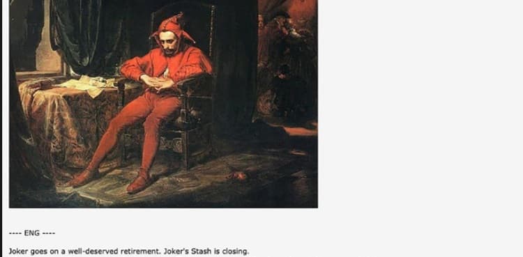 Darknet crypto kingpin JokerStash retires