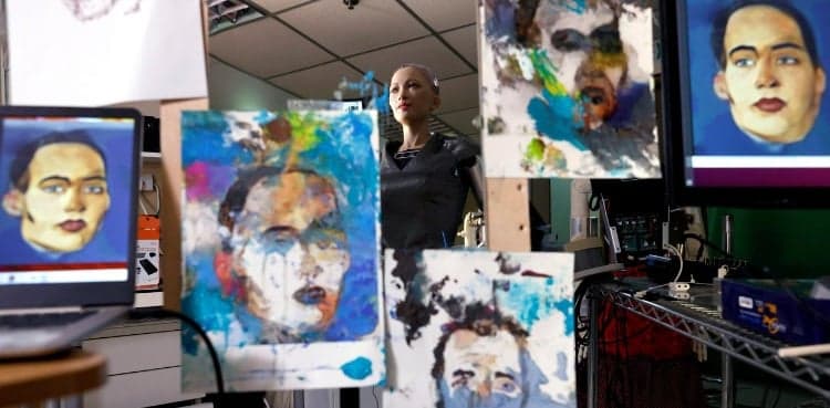 NFT digital artwork by humanoid robot Sophia up for auction