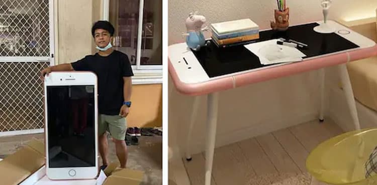 Boy orders cheap iPhone, gets iPhone-shaped coffee table