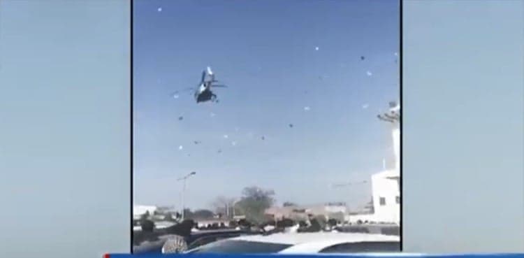 Currency notes showered at wedding from helicopter, video goes viral
