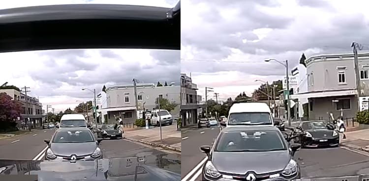 WATCH: Dashcam footage shows posh car hit sends cyclist flying