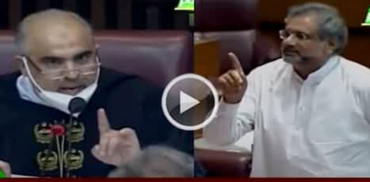 VIDEO: 'I will hit you with my shoe', Khaqan Abbasi threatens NA speaker
