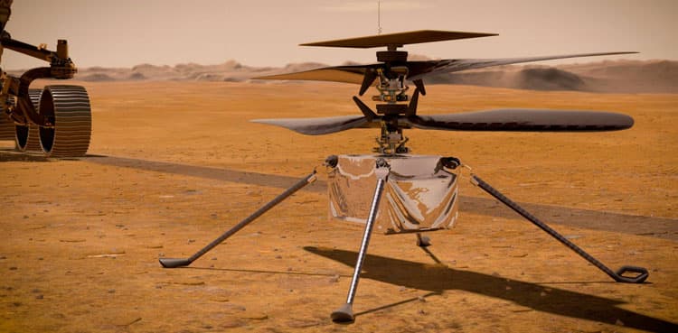 NASA's Ingenuity helicopter dropped on Mars' surface ahead of flight