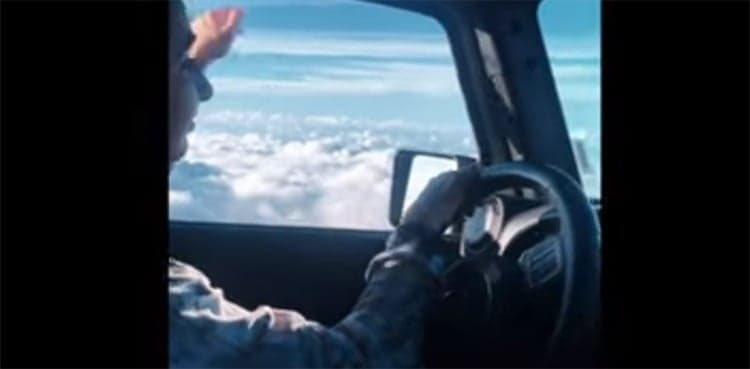TikTok video shows woman driving jeep 'through clouds'