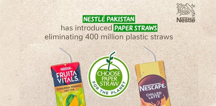 Nestlé Pakistan replaces 400 million plastic straws with paper straws