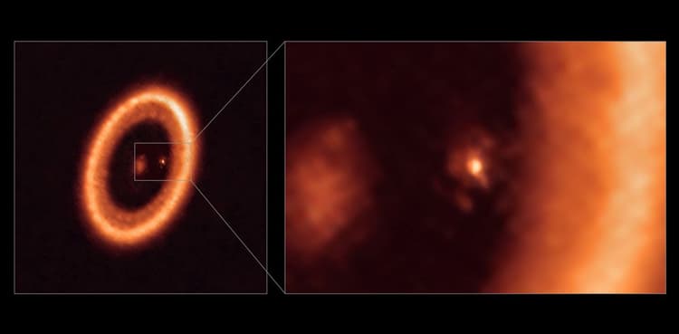 Moon-forming region seen around planet in another solar system