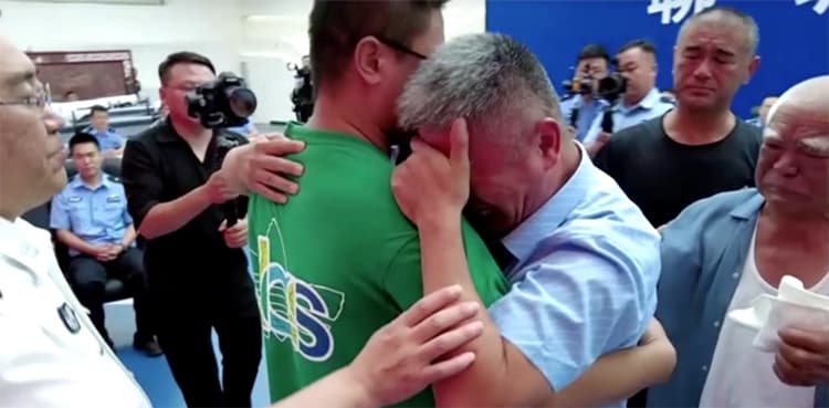 Video: Man reunited with kidnapped son after 24-year search