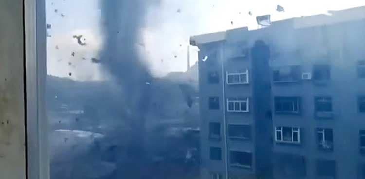 Viral video: Tornado in China destroys homes, trees