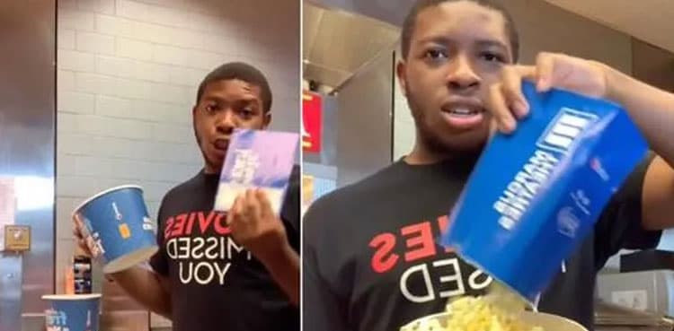 Video of TikToker goes viral after exposing 'secret' about sizes of popcorn in threatres