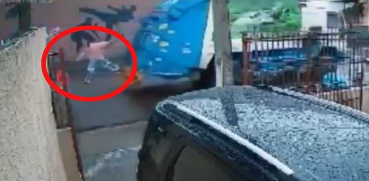 WATCH: Sanitation worker saves child from car accident