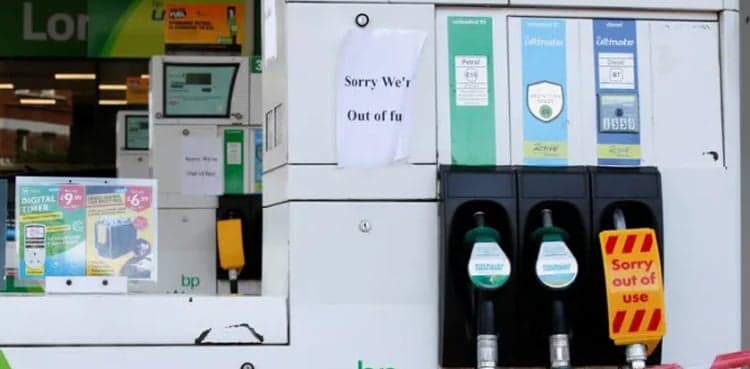 Britain puts army on standby as panic buying leaves petrol pumps dry