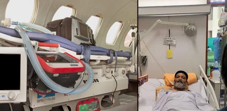 Sindh writes letter to Centre regarding air ambulance for ailing Umer Sharif