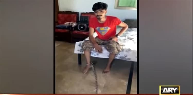 Youngster chained by parents over attempting to marry woman recovered