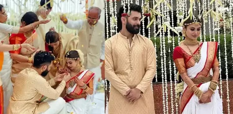 Actor Mouni Roy ties the knot in a South-Indian ceremony