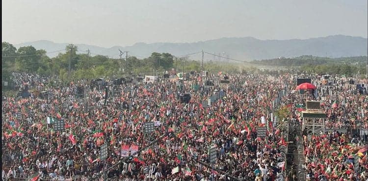 Amar Bil Maroof: PTI's central leaders address Parade Ground public rally