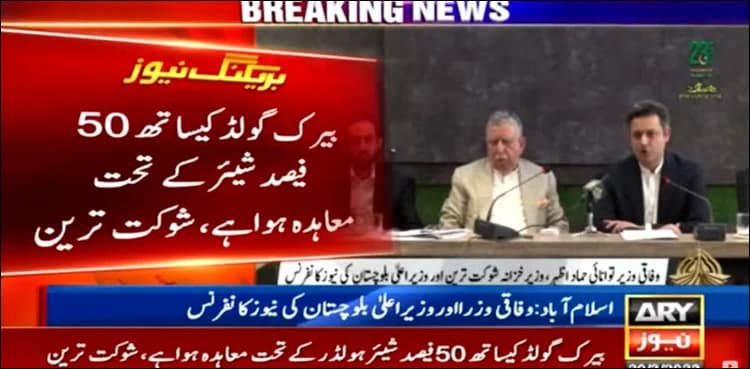 Reko Diq: Balochistan to get 25% share, says Shaukat Tarin
