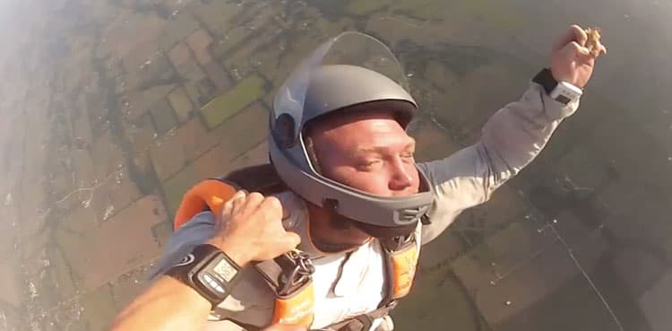 Viral: Skydiver losing control in mid-air collision saved by friends