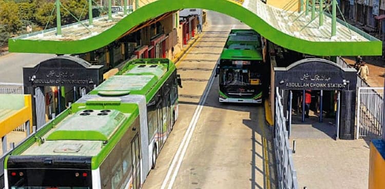 Green Line bus service suspended as monsoon rains wreak havoc in Karachi