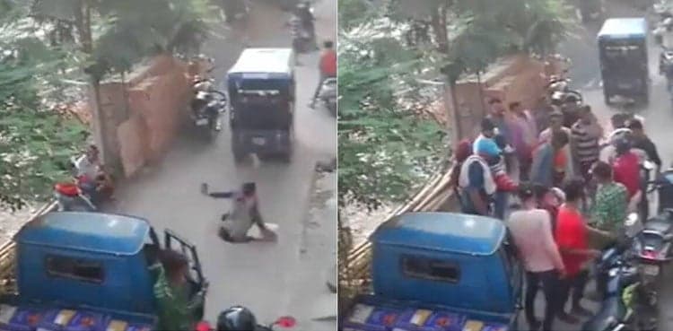Viral: Woman falls into manhole during phone call