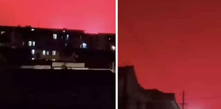 China's skies turns bright red, video goes viral