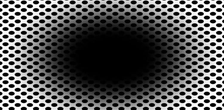 Is the black hole in this optical illusion expanding?