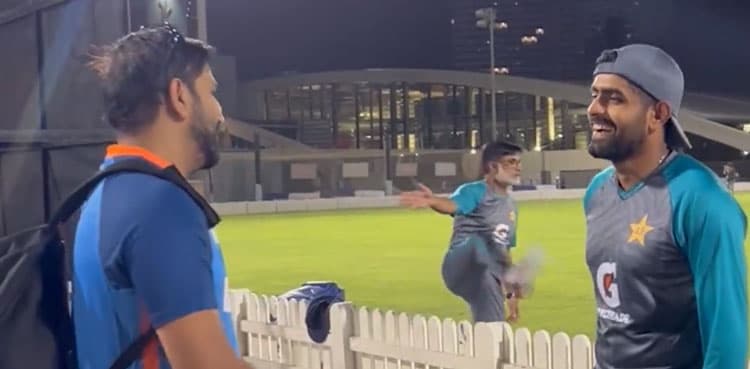 Asia Cup: Rohit Sharma meets Babar Azam, video goes viral