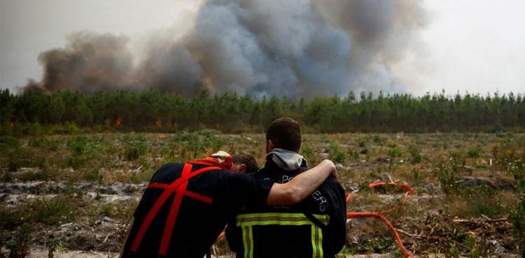 Drought in England, fires rage in France as heatwave persists
