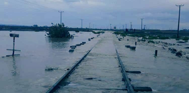 Nasirabad: Chakra railway track washed away by flood