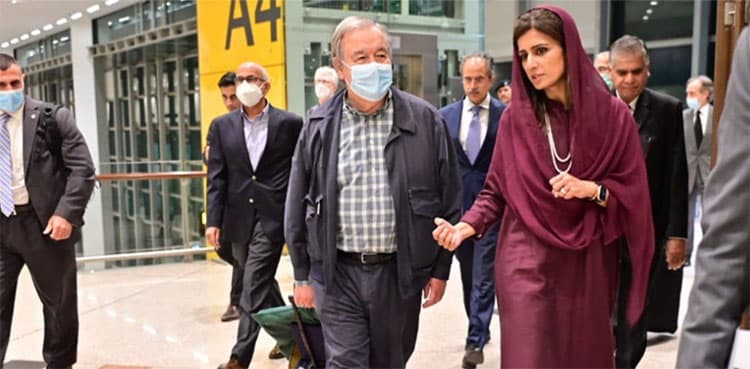 UN Secretary General reaches Pakistan to express solidarity with flood victims
