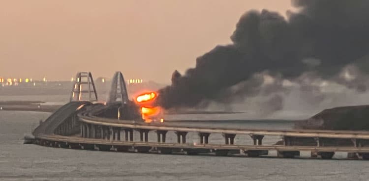 Russia says eight suspects detained over Crimea bridge blasts