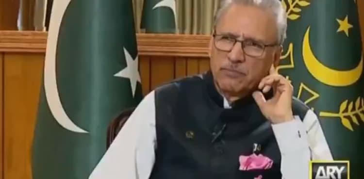 President Alvi says had only received Kamran Tessori’s name for Sindh governorship