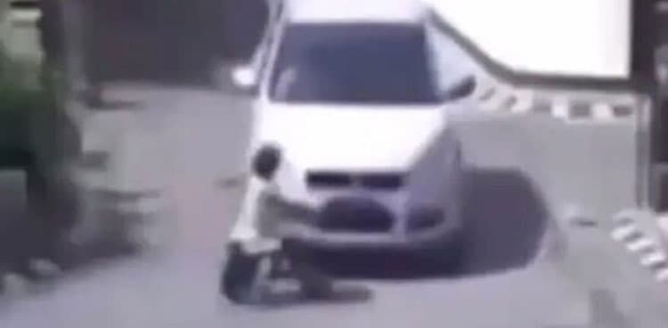 Girl miraculously survives horrific accident, video goes viral