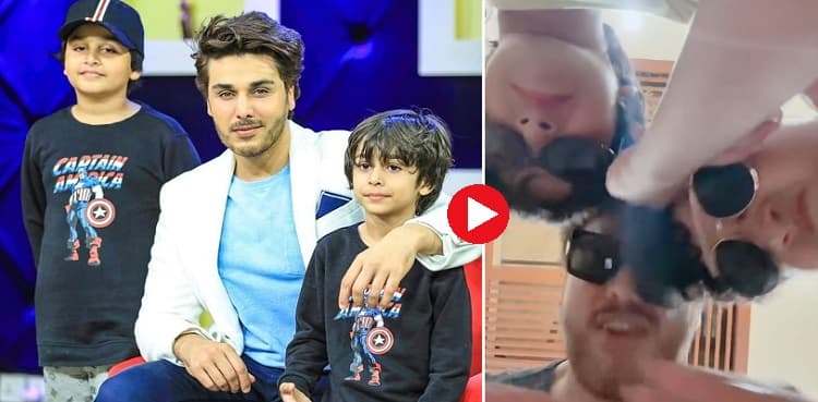 Ahsan Khan records new reel with sons