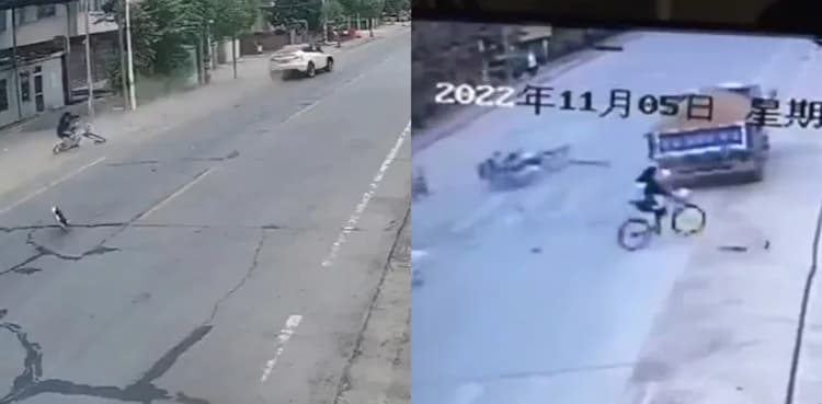 Horrific video: Tesla car crashes into vehicles after driver loses control