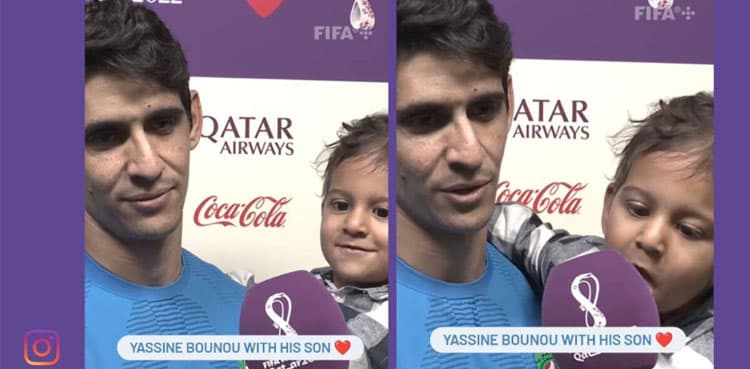 Moroccan footballer Bono's son steals the show during father's interview