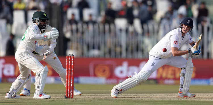 PAK v ENG: Harry Brook hits six boundaries in over - Watch