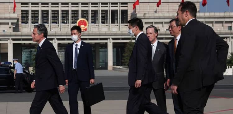 Blinken lands in China on rare trip with hopes low for any breakthrough