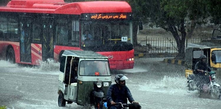 PMD forecast rainfall in Karachi from today