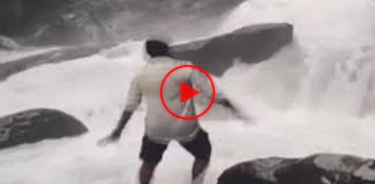 WATCH: Man drowns in waterfall while posing for video