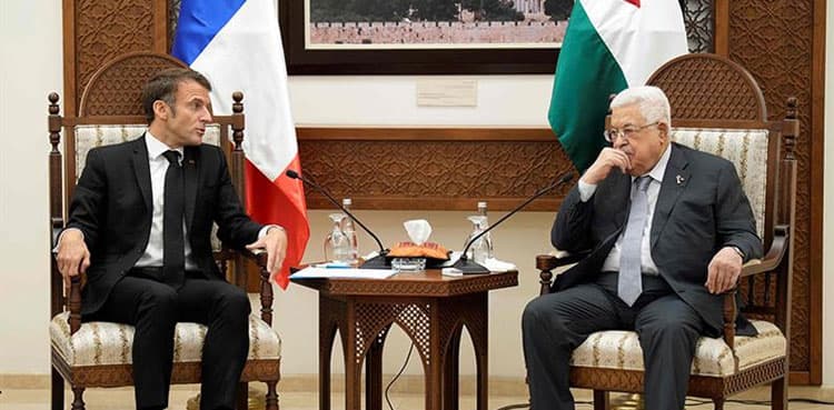 Palestinian president tells Macron to stop Israel 'aggression' on Gaza