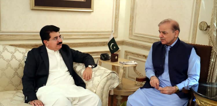 Sadiq Sanjrani, Shehbaz Sharif discuss issues of ‘mutual interest’  