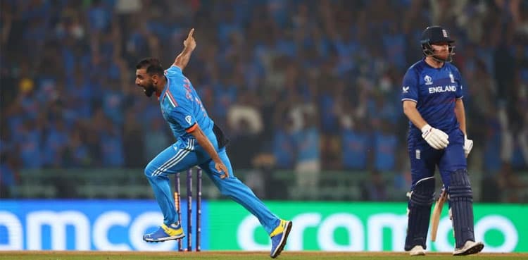 India thrashed England by 100 runs in World Cup clash