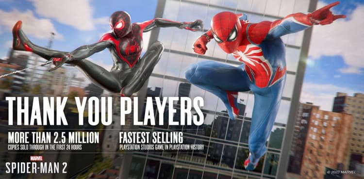 Marvel’s Spider-Man 2 is fastest-selling PlayStation studios game ever