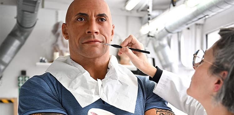 'The Rock' waxwork retouched after skin tone complaints
