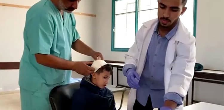 Only gauze and iodine for injured patients at Gaza hospital