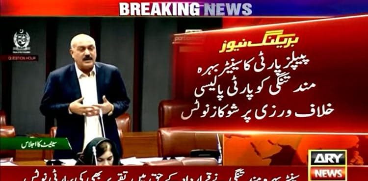 PPP Senator served notice for ‘supporting’ resolution on polls deferral