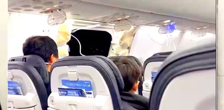 WATCH: Airplane door blows open mid-air sparks panic among passengers