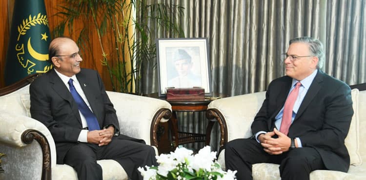 President Asif Zardari meets US Ambassador, calls for enhancing bilateral ties