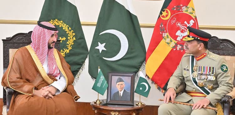 COAS Asim Munir, Saudi Defense Minister discuss bilateral cooperation